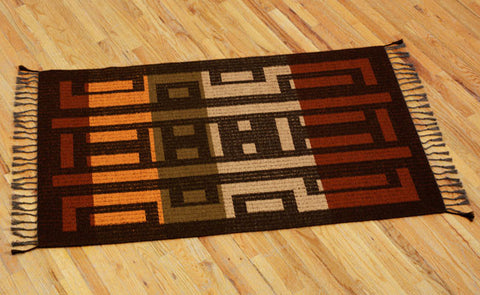Handwoven Rug - Mystic Faces