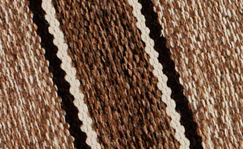 Handgeweven vloerkleed - gestreepte tweed