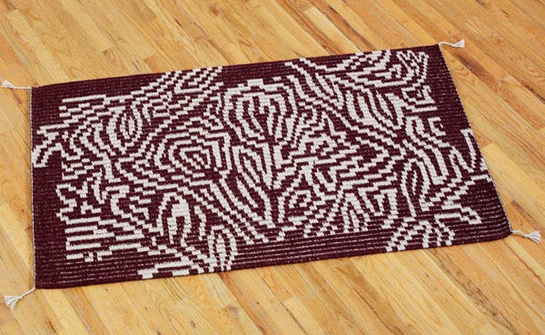 Handgewebter Teppich - Blumengarten