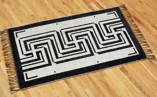 Handwoven Rug - Greek Key