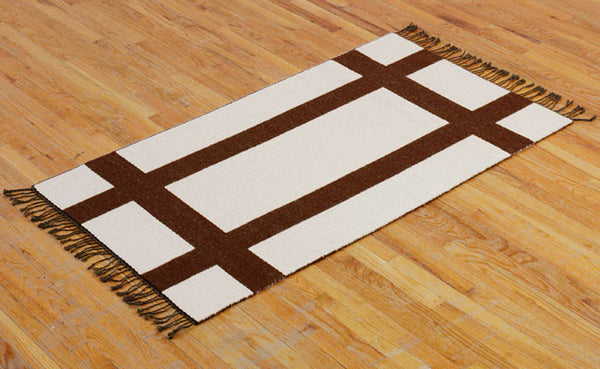 Handwoven Rug - Tic Tac Toe