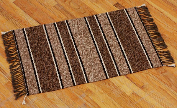 Handgewebter Teppich - Gestreifter Tweed